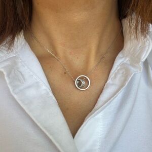 925 Sterling Silver 3 in 1  Women Necklace With Hearts Pendant